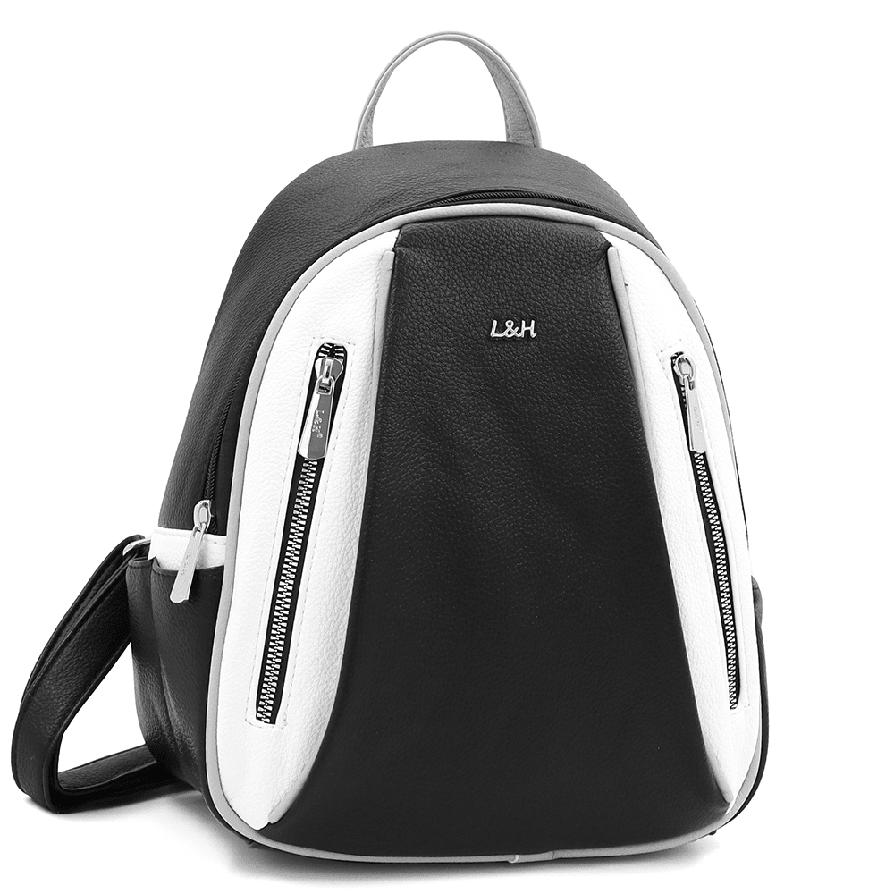Γυναικεία τσάντα πλάτης Paulina – Μαύρο/Λευκό