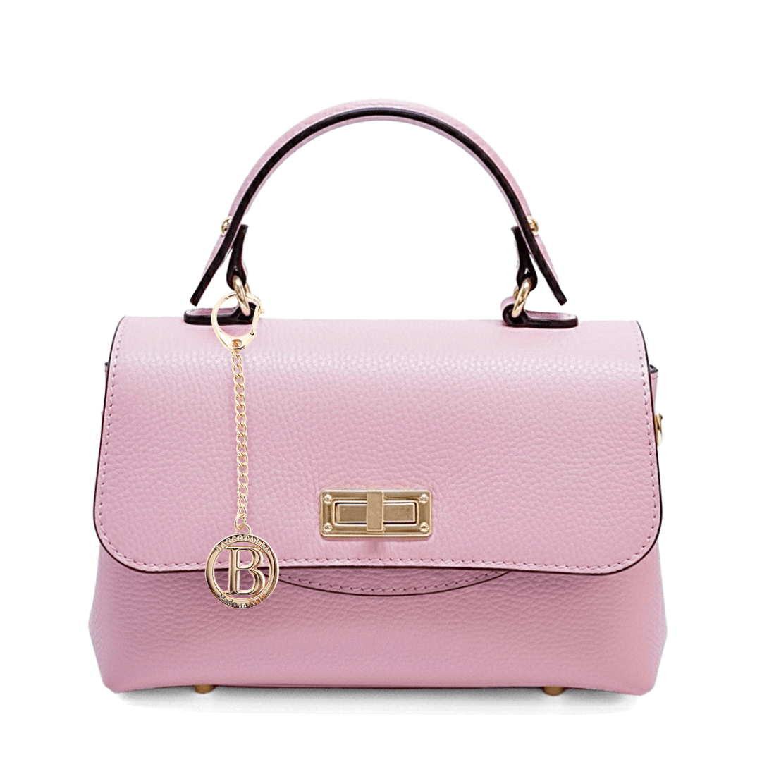 Μικρή και κομψή τσάντα από γνήσιο δέρμα Poli – Λεβάντα