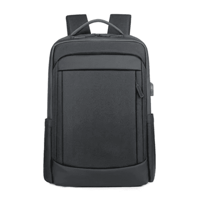 Σακίδιο laptop 15,6" από αδιάβροχο υλικό, με θύρα USB - σκούρο γκρι