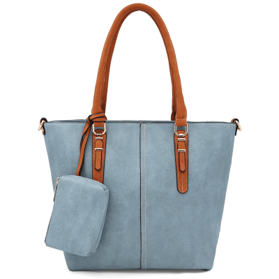 Γυναικεία τσάντα με κρεμαστό πορτοφόλι Amelia – ανοιχτό μπλε