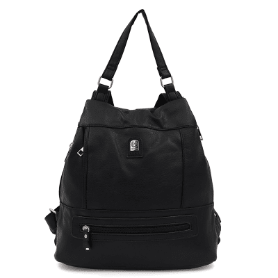Γυναικείο σακίδιο με κρυφό κούμπωμα - Μαύρο