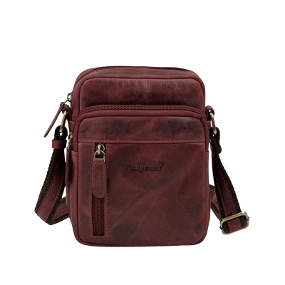 Ανδρική τσάντα από γνήσιο δέρμα – Μπορντό