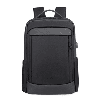 Σακίδιο laptop 15,6" από αδιάβροχο υλικό, με θύρα USB - μαύρη