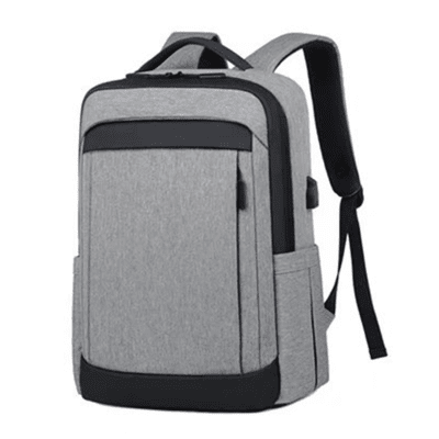 Σακίδιο laptop 15,6" από αδιάβροχο υλικό, με θύρα USB - Γκρι