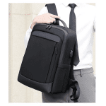 Σακίδιο laptop 15,6" από αδιάβροχο υλικό, με θύρα USB - σκούρο γκρι