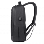 Σακίδιο laptop 15,6" από αδιάβροχο υλικό, με θύρα USB - σκούρο γκρι