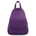 Γυναικείο σακίδιο πλάτης από γνήσιο δέρμα – Ροζ τέφρα