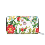 Γυναικείο πορτοφόλι με floral print – μπεζ