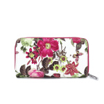 Γυναικείο πορτοφόλι με floral print – μπεζ