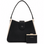 Chris Bella - Σετ γυναικεία τσάντα με τρεις θήκες + πορτοφόλι - Ανοιχτό καφέ/Μπεζ
