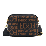 ENRICO COVERI – Γυναικεία τσάντα ώμου με print – μαύρη