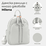 Γυναικείο σακίδιο με πολλές τσέπες Milena – σκούρο μπλε