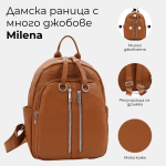 Γυναικείο σακίδιο με πολλές τσέπες Milena – σκούρο μπλε
