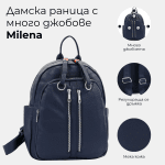 Γυναικείο σακίδιο με πολλές τσέπες Milena – σκούρο μπλε