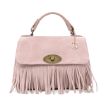 Γυναικεία τσάντα από γνήσιο σουέτ – Μουσταρδί