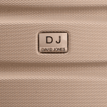 David Jones – Μεγάλη βαλίτσα με αφαιρούμενες ρόδες – Ανοιχτό καφέ