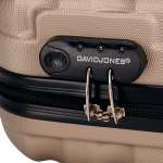 David Jones – Μεγάλη βαλίτσα με αφαιρούμενες ρόδες – Ανοιχτό καφέ