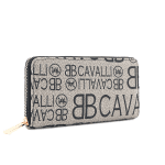 Μεγάλο γυναικείο πορτοφόλι με σχέδιο – μπεζ/μαύρο