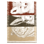 Διπλής όψης κασκόλ με animal print – Καφέ