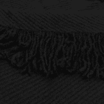 Ζεστό κασκόλ με κρόσσια – Μαύρο