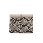 Γυναικείο πορτοφόλι με snake print - Μπεζ