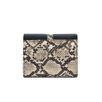 Γυναικείο πορτοφόλι με snake print - Μπεζ