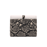 Γυναικείο πορτοφόλι με snake print - Μπεζ