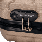 David Jones – Μεγάλη βαλίτσα με αφαιρούμενες ρόδες – Ανοιχτό καφέ