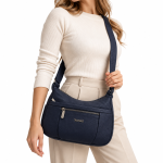 Γυναικεία τσάντα ώμου με δύο θήκες – Ανοιχτό καφέ